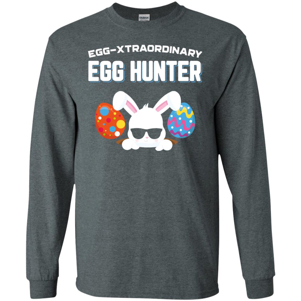Egg-xtraordinary Egg Hunter Easter Shirt Dark Heather
