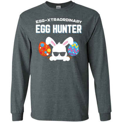 Egg-xtraordinary Egg Hunter Easter Shirt Dark Heather