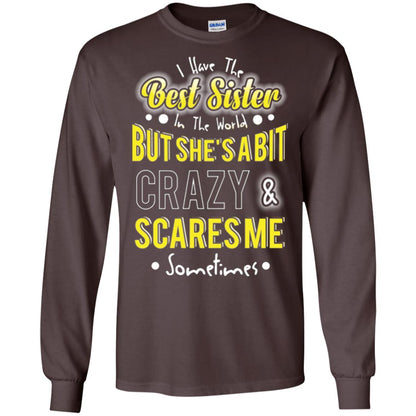 Family T-shirt I Have The Best Sister In The World Dark Chocolate