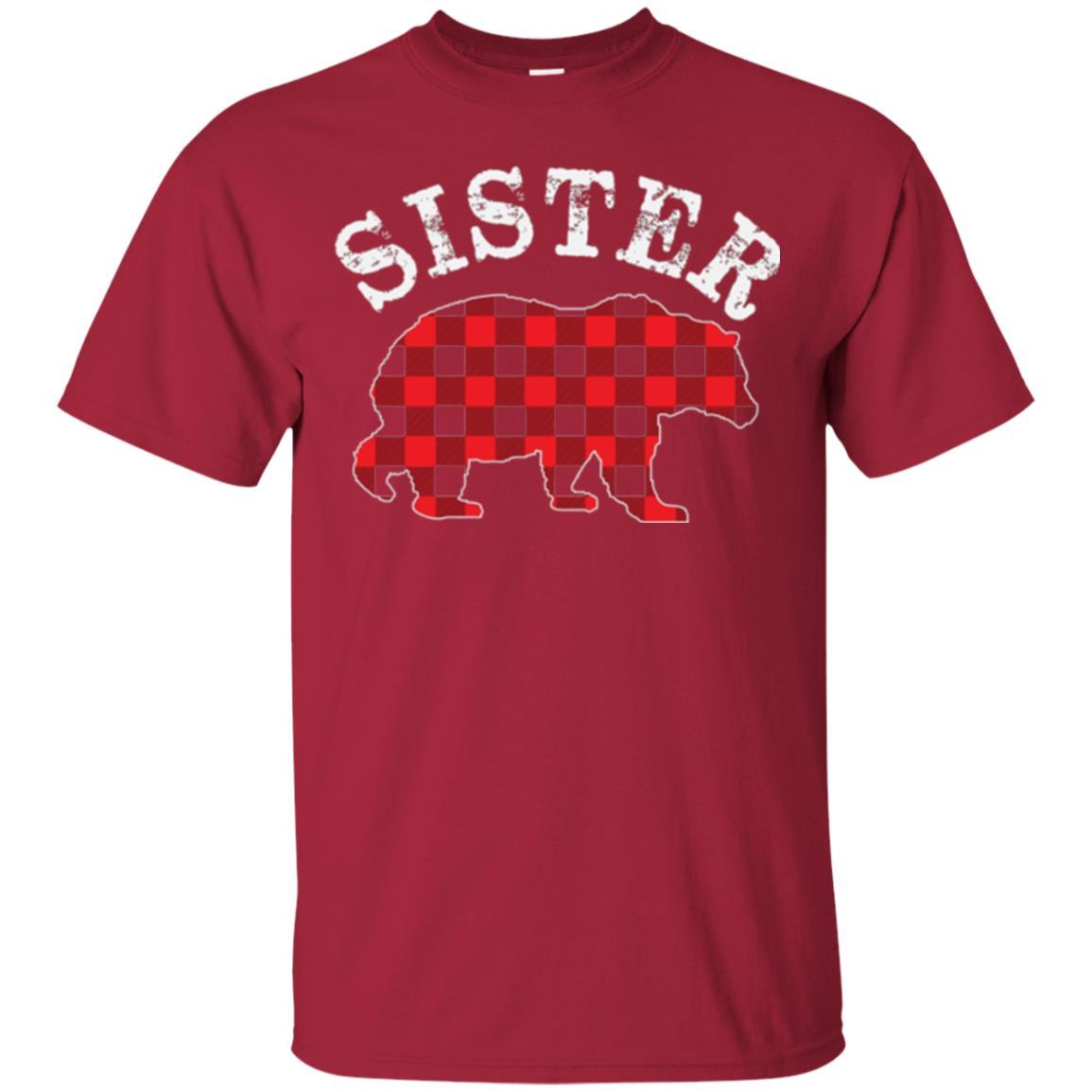 Family T-shirt Red Plaid Sister Bear Cardinal