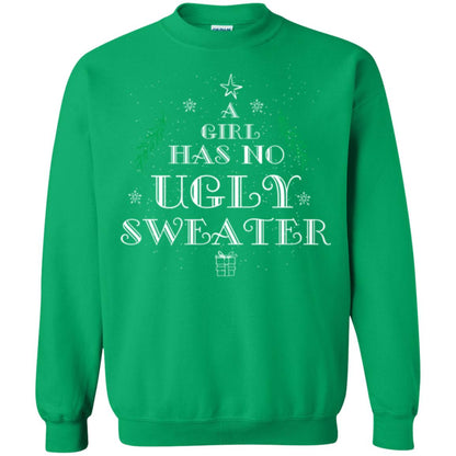 Christmas T-shirt A Girl Has No Ugly Sweater Irish Green