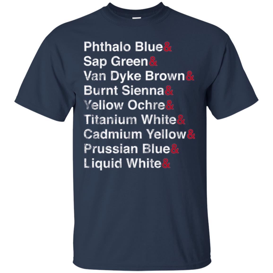 Painter T-shirt Oil Colors Bob Painter Ross Navy