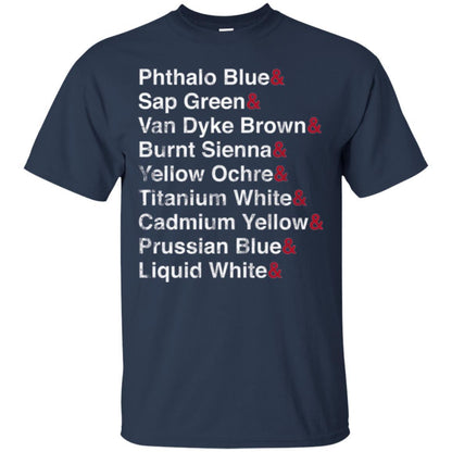 Painter T-shirt Oil Colors Bob Painter Ross Navy