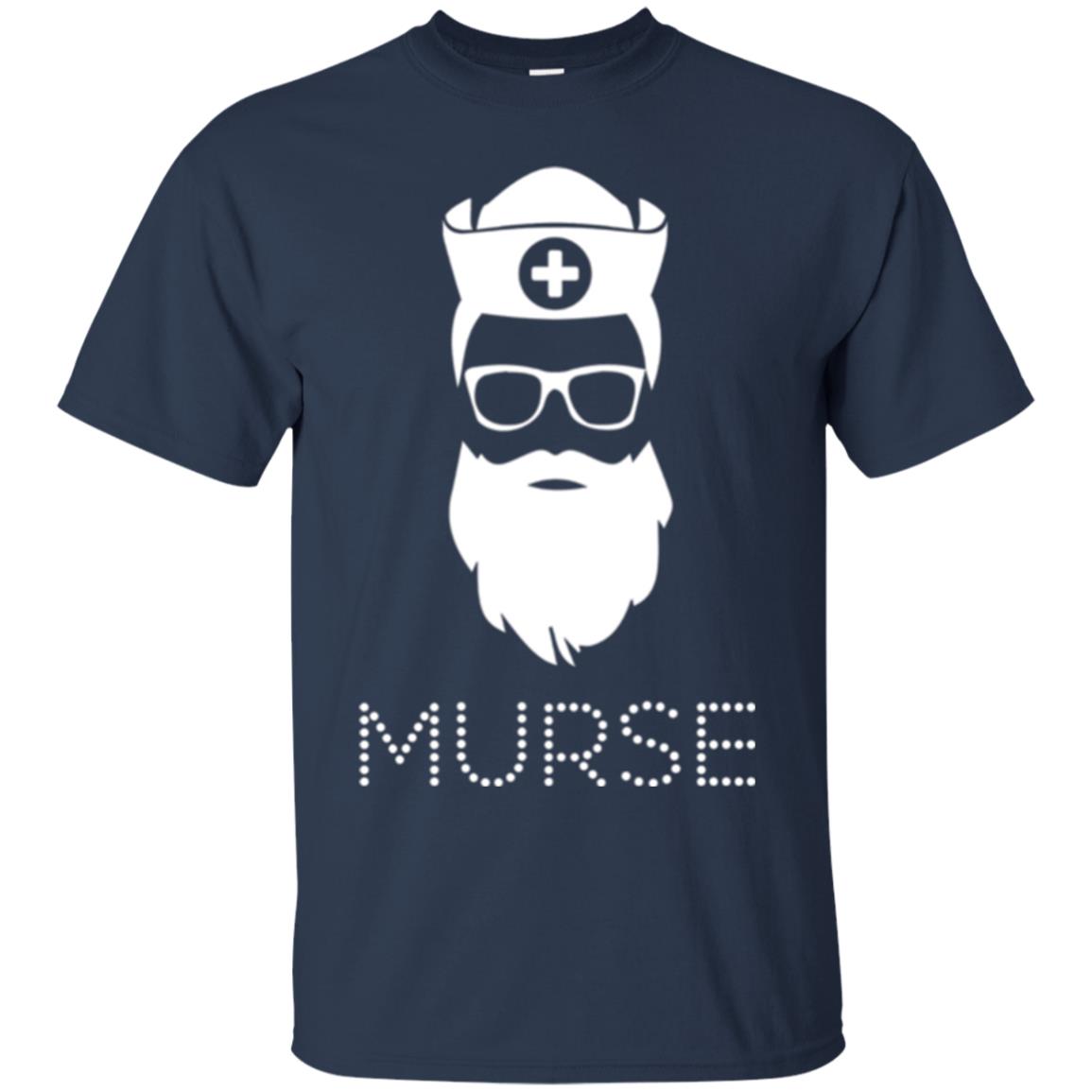 Gift For Nurse Awesome Cute Funny Murse Man T-shirt Navy