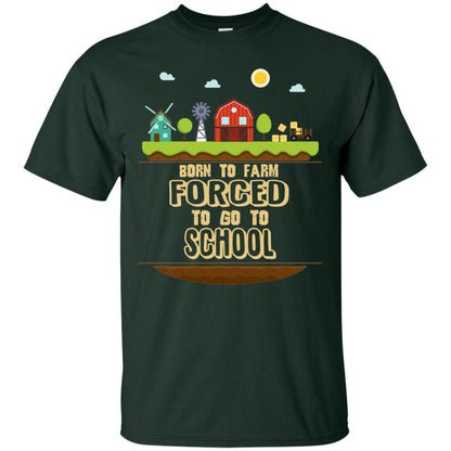 Born To Farm Forced To Go To School Farmer First Day Of School Shirt Forest