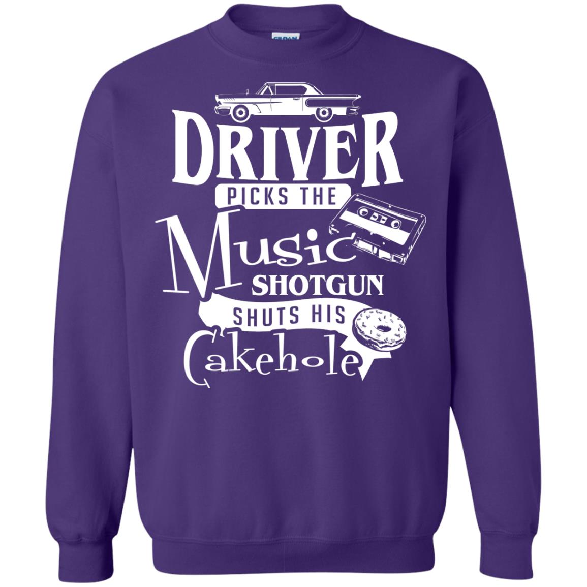 Driver Picks The Music Shotgun Shuts His Cakehole T-shirt Purple
