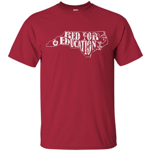 Distressed North Carolina Nc Red For Educator Shirt