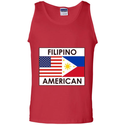 Filipino American T-shirt Philippines Usa Flags Red