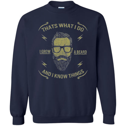 Funny Joke Retro Vintage T-shirt That What I Do I Grow A Beard Navy