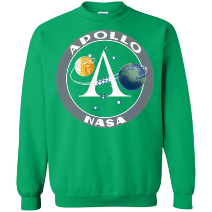 Apollo Program Moon Landing Patch Print Nasa Astronomy T-shirt Irish Green