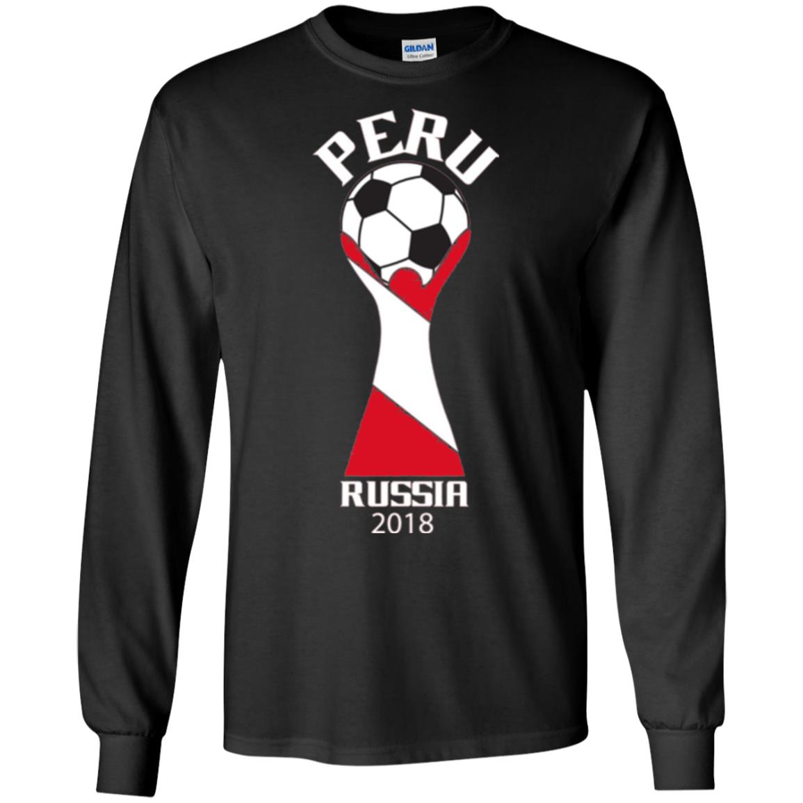 Football Lovers T-shirt Peru Russia 2108 Black