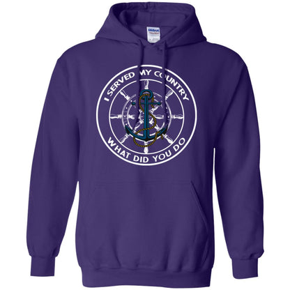 I Served My Country What Did You Do Shirt For Mens Or Womens Purple