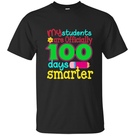 Teacher T-shirt My Students Are Officially 100 Days Smarter Black