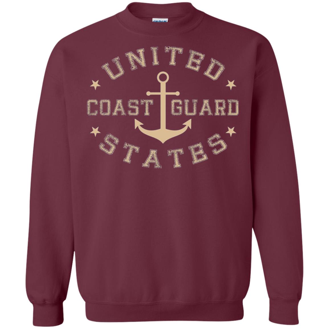 Coast Guard Birthday United States Anchor T-shirt Maroon