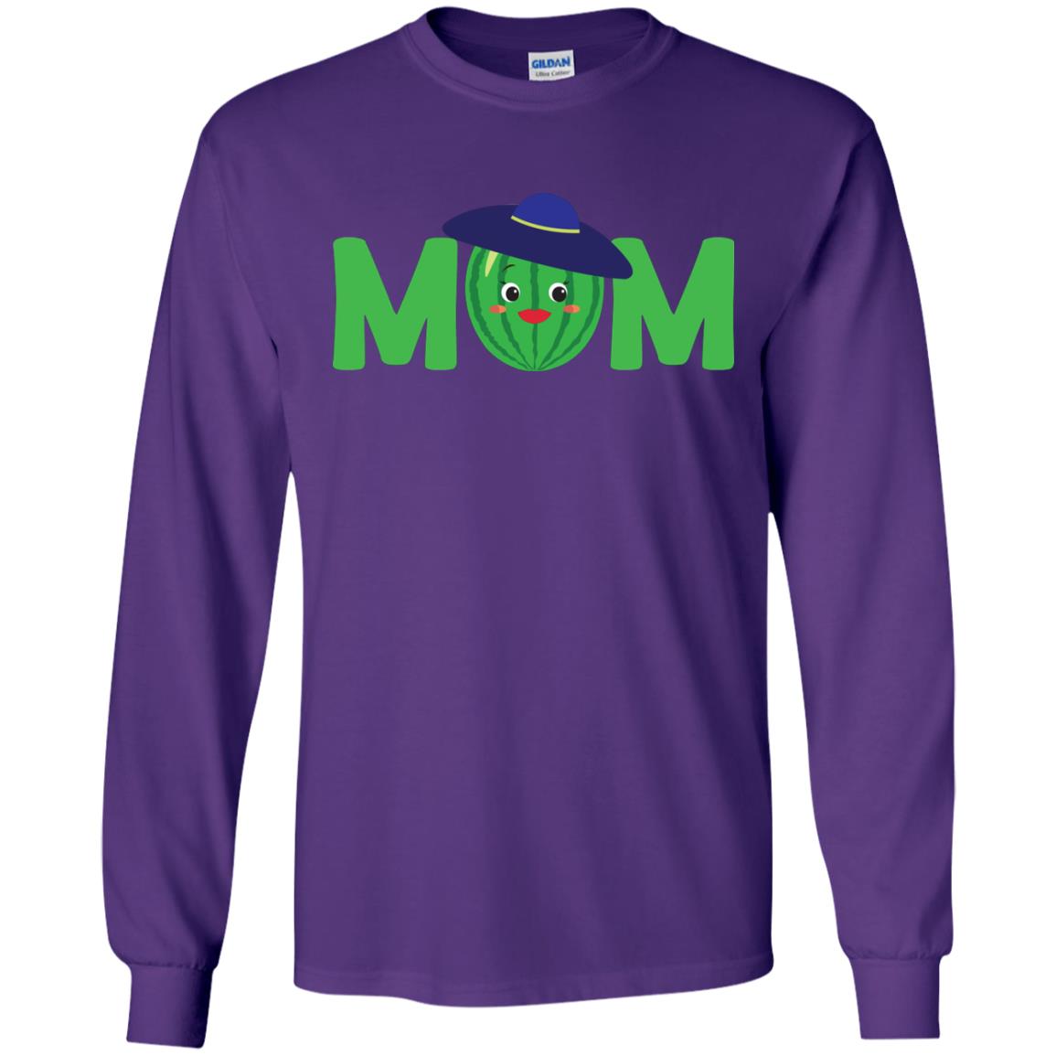 Mom Watermelon Funny Summer Melon Fruit Shirt For Mommy Purple