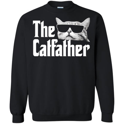Funny Gift Shirt For Cat Daddy The Catfather T-shirt Black