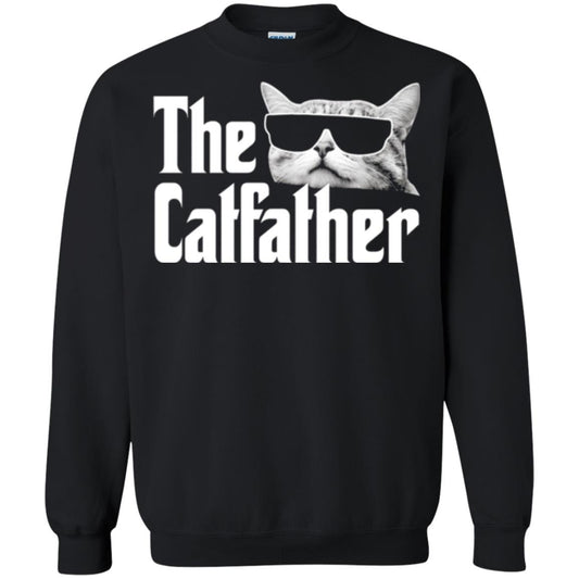 Funny Gift Shirt For Cat Daddy The Catfather T-shirt Black