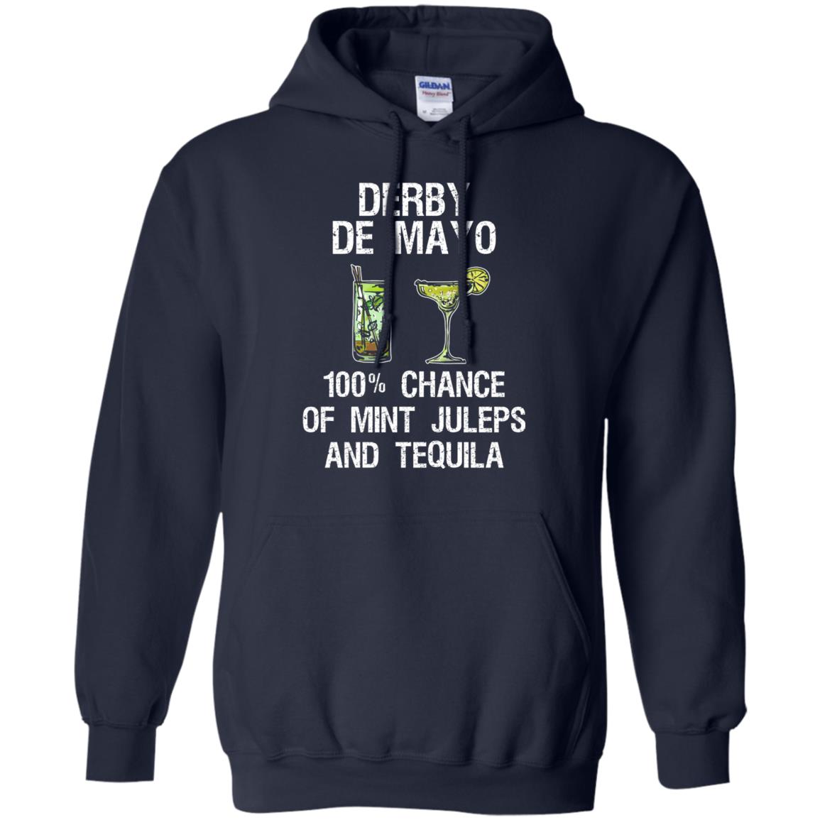 Derby De Mayo T-shirt 100_ Chance Of Mint Juleps And Tequiila Navy