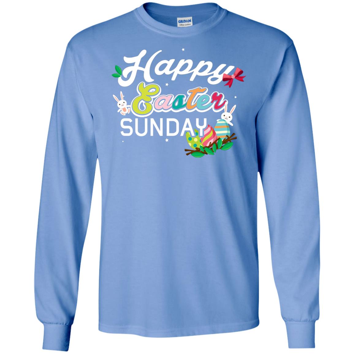 Christian T-shirt Happy Easter Sunday Carolina Blue