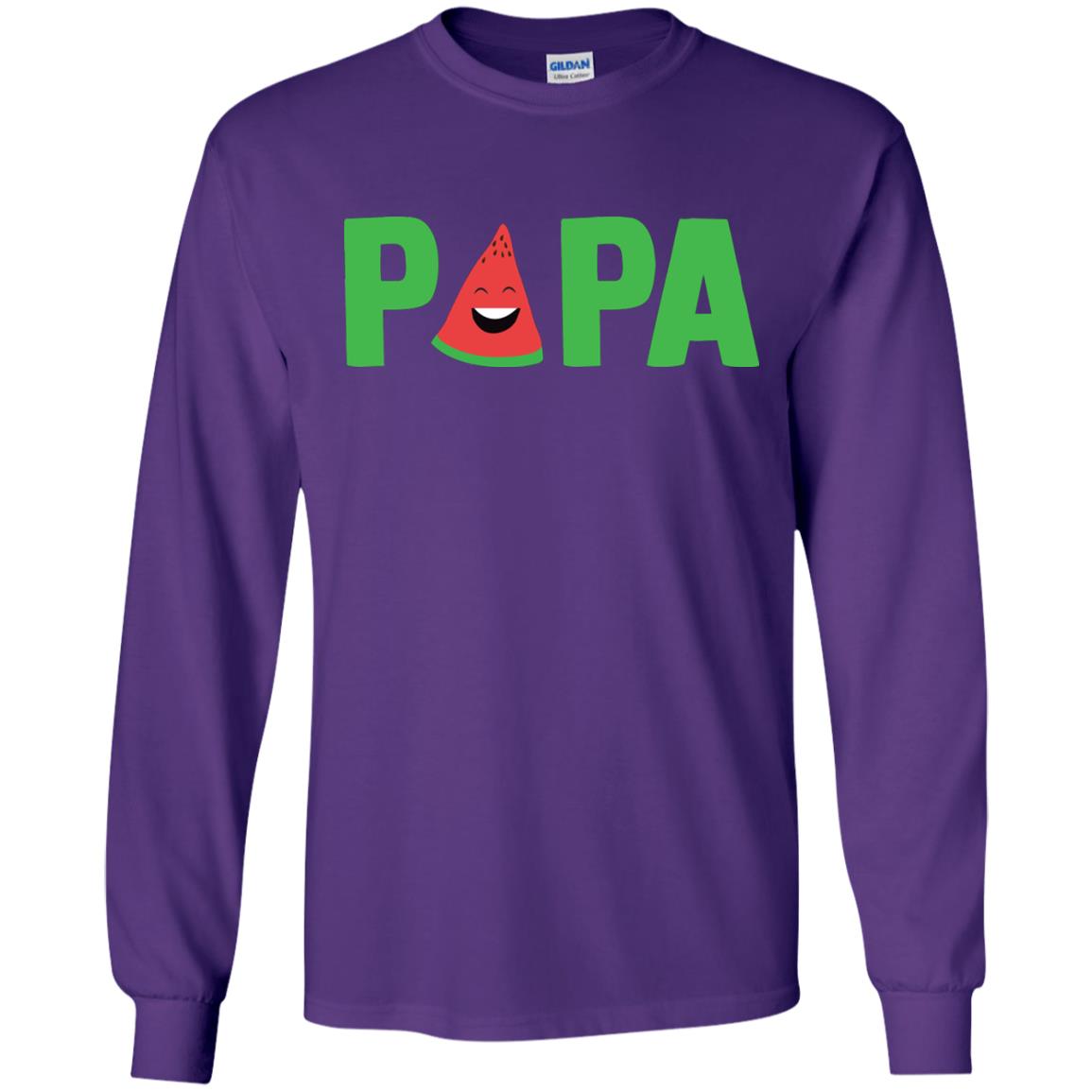 Papa Watermelon Funny Summer Melon Fruit Shirt For Mens Purple