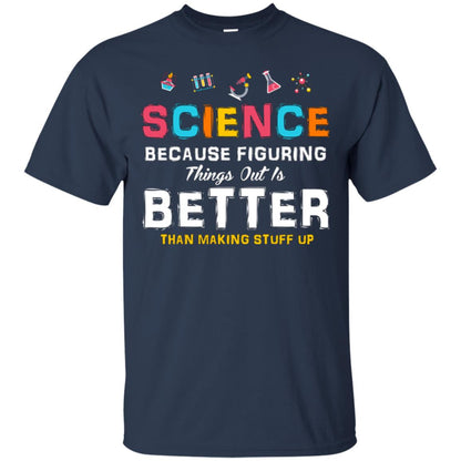 Scientist T-shirt Science Because Figuring Navy