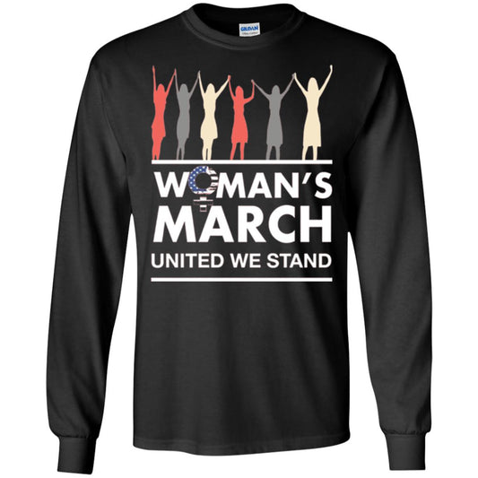 Women's March United We Stand Hot 2017 Women's Right T-shirt Black