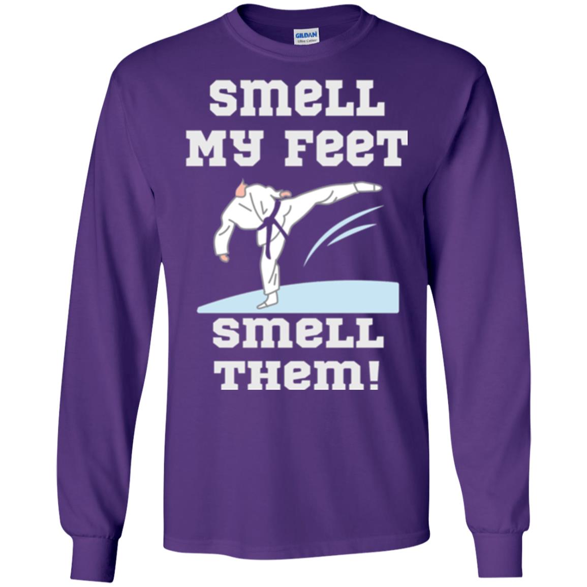 Karate Lovers T-shirt Smell My Feet Smell Them Purple