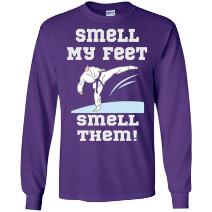 Karate Lovers T-shirt Smell My Feet Smell Them Purple