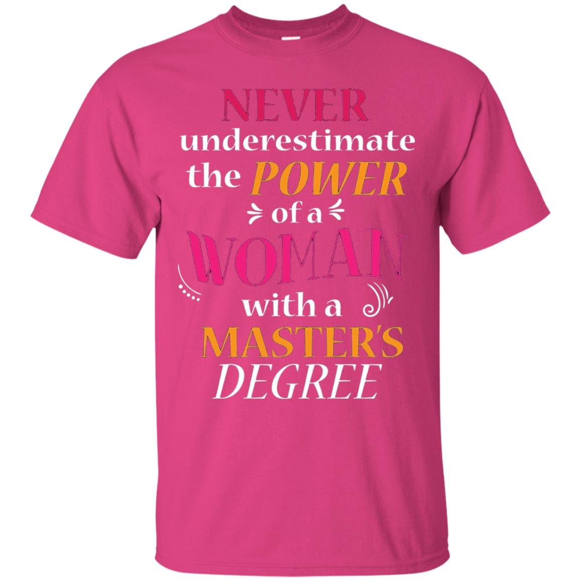 Funny Masters Degree T-shirt Never Underestimate The Power Heliconia