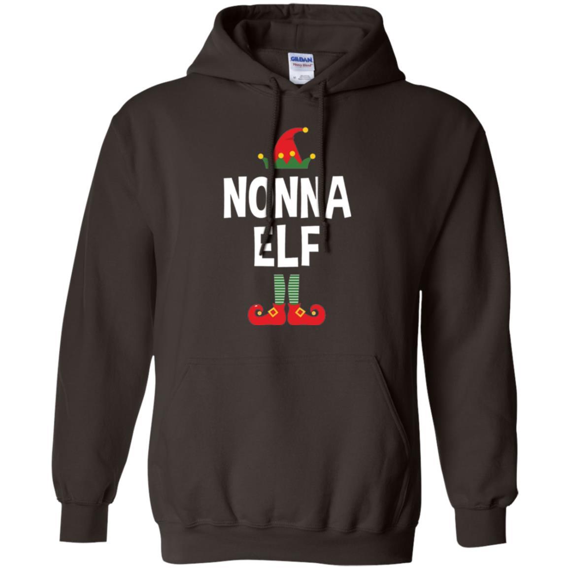 Christmas T-shirt Nonna Elf Christmas Pajamas Dark Chocolate