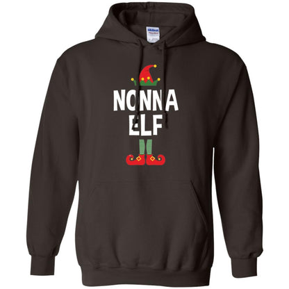 Christmas T-shirt Nonna Elf Christmas Pajamas Dark Chocolate