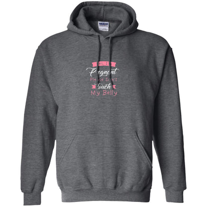 Pregnancy T-shirt Yes I_m Pregnant Please Don_t Touch My Belly Dark Heather