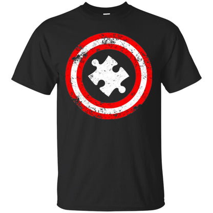 Autism Awareness T-shirt Captain Autism Superhero Black