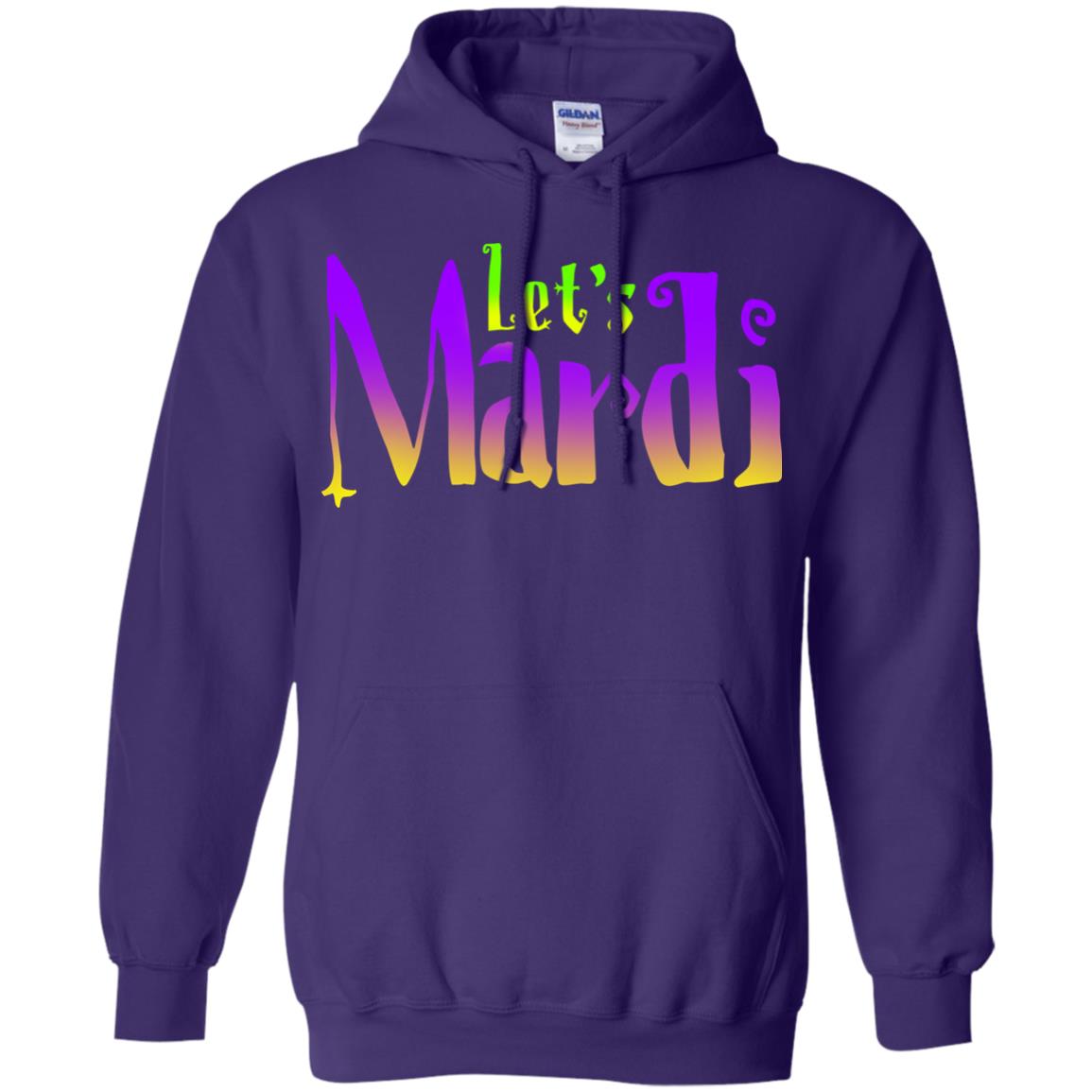 Mardi Gras T-shirt Let's Mardi Purple