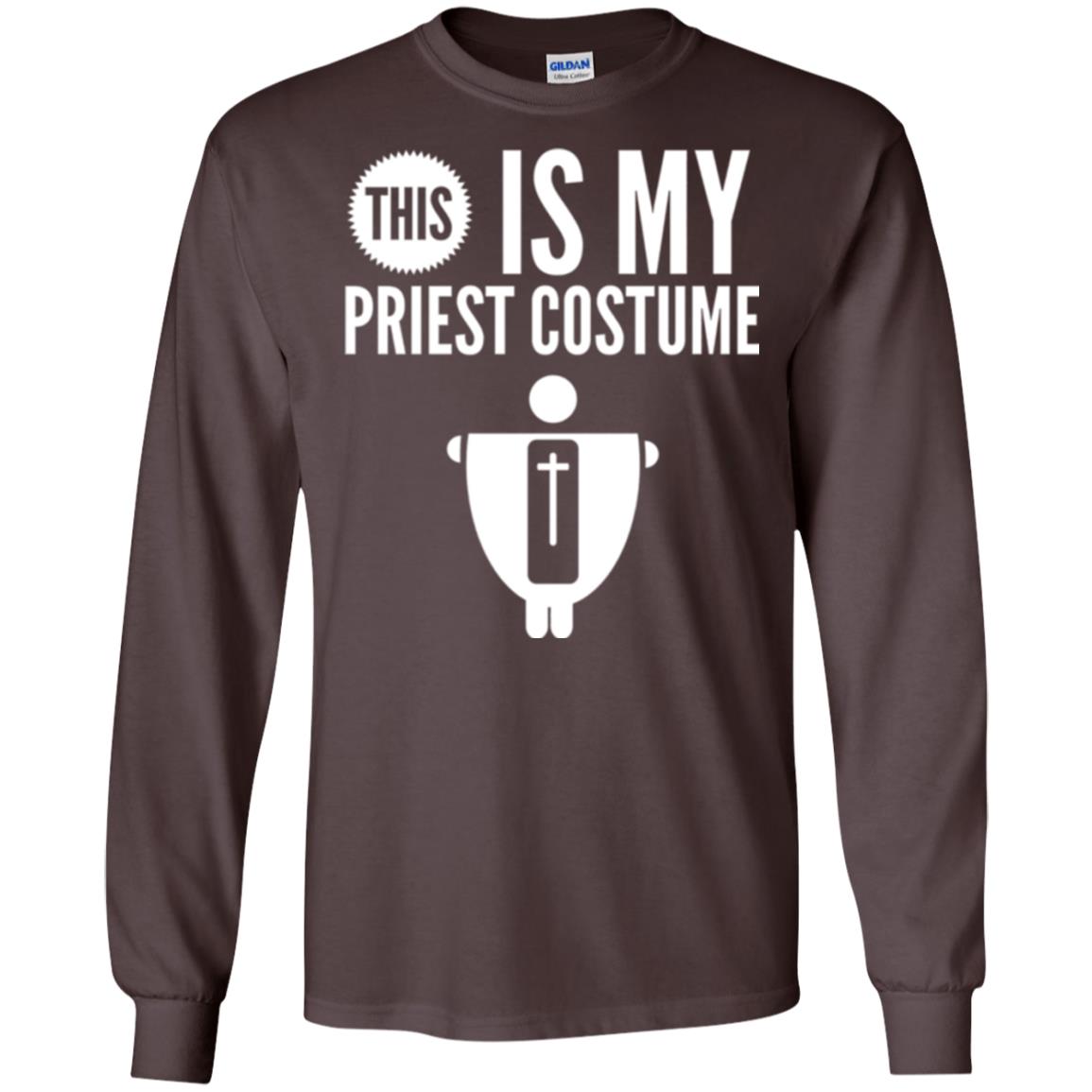 Halloween T-shirt This Is My Priest Dark Chocolate