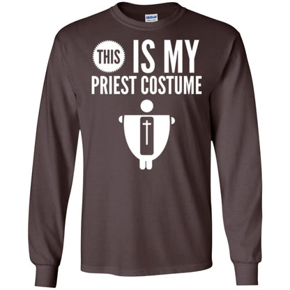 Halloween T-shirt This Is My Priest Dark Chocolate