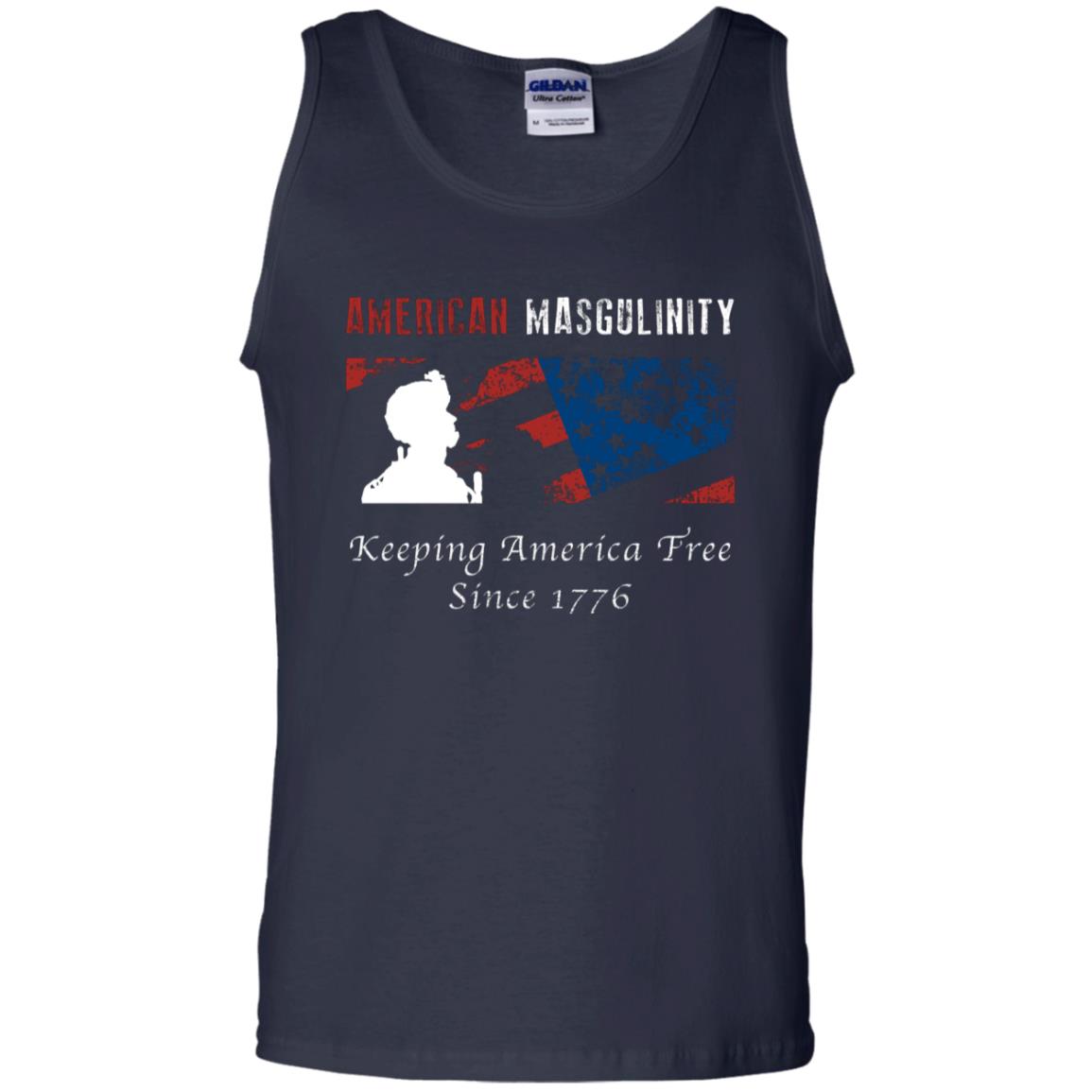 American Masgulinity Keeping America Free Since 1776 Shirt Navy