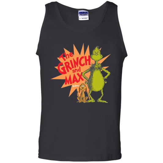 Cartoon T-shirt Dr. Seuss Grinch And Max Burst Black