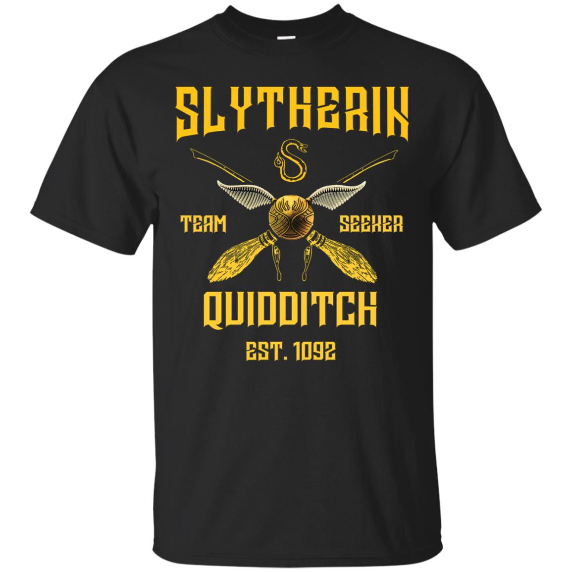 Slytherin Quiddith Team Seeker Est 1092 Harry Potter Shirt Black