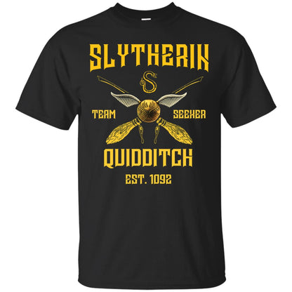 Slytherin Quiddith Team Seeker Est 1092 Harry Potter Shirt Black