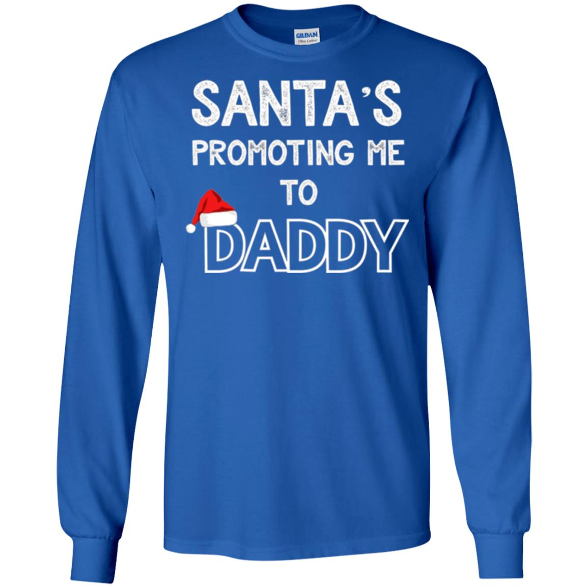 Pregnancy Announcement T-shirt Santa Promoting Me To Daddy Royal