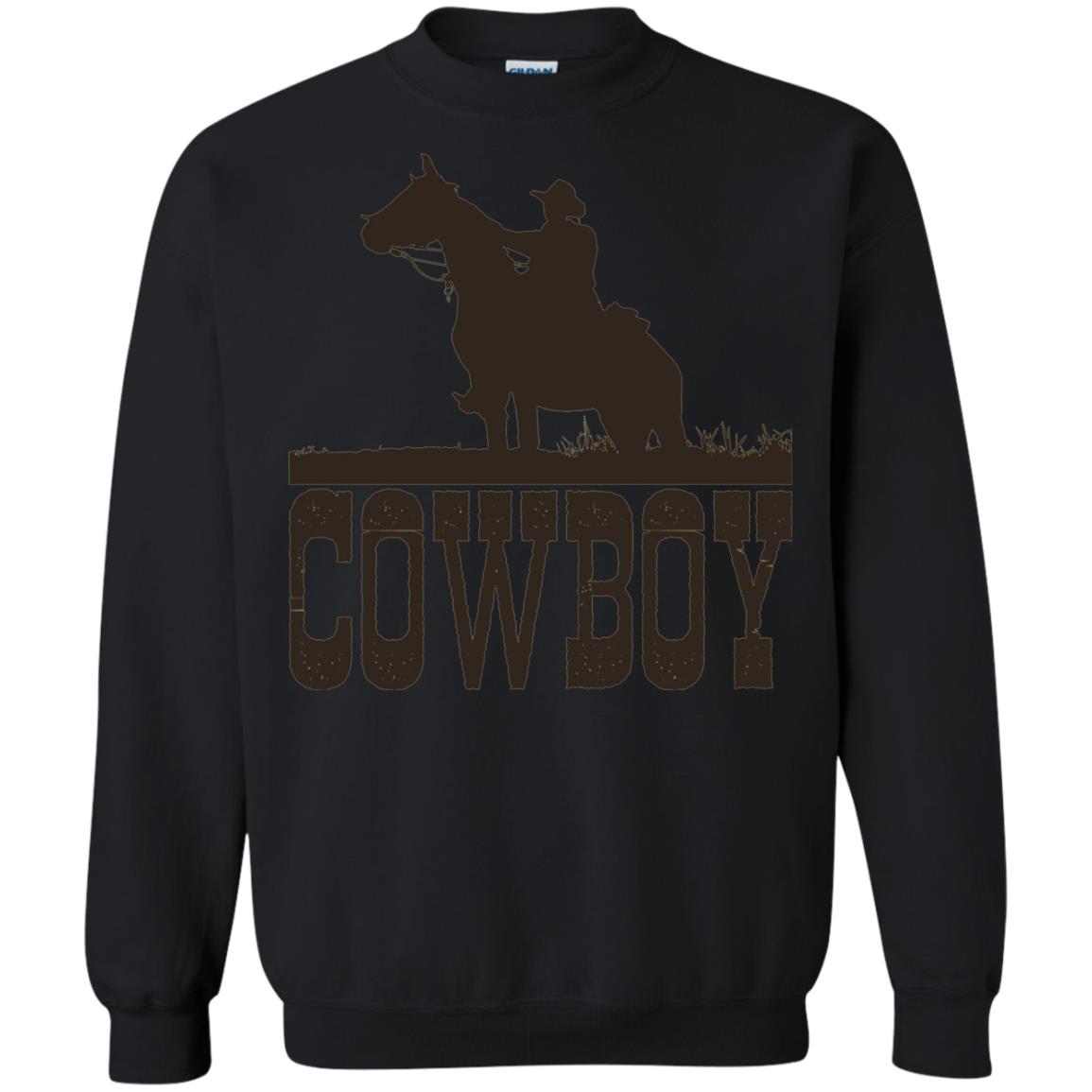 Horse Rider Western Cowboy T-shirt Black