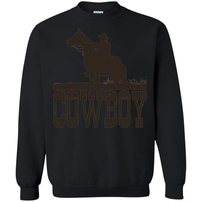 Horse Rider Western Cowboy T-shirt Black