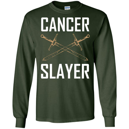 Cancer Slayer Cancer Survivor Shirt Forest Green