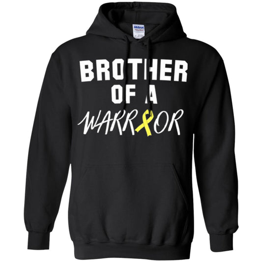 Brother Of A Warrior Childhood Cancer Awareness T-shirt Black