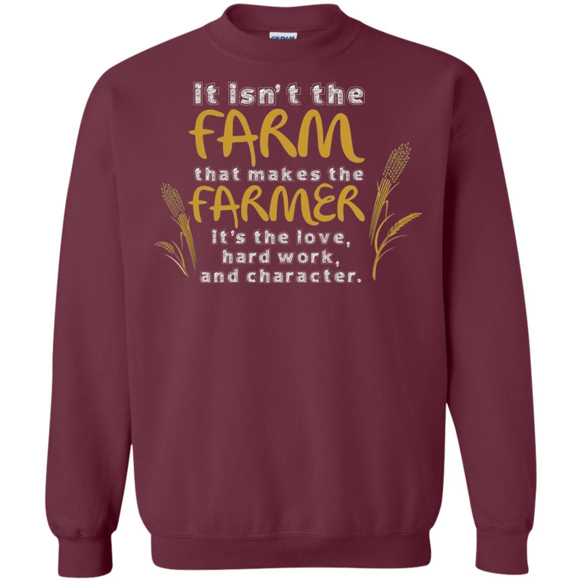 Farmer T-shirt It Isn't The Farm That Makes The Farmer Maroon