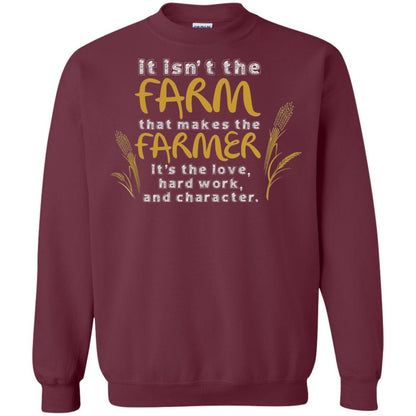 Farmer T-shirt It Isn't The Farm That Makes The Farmer Maroon