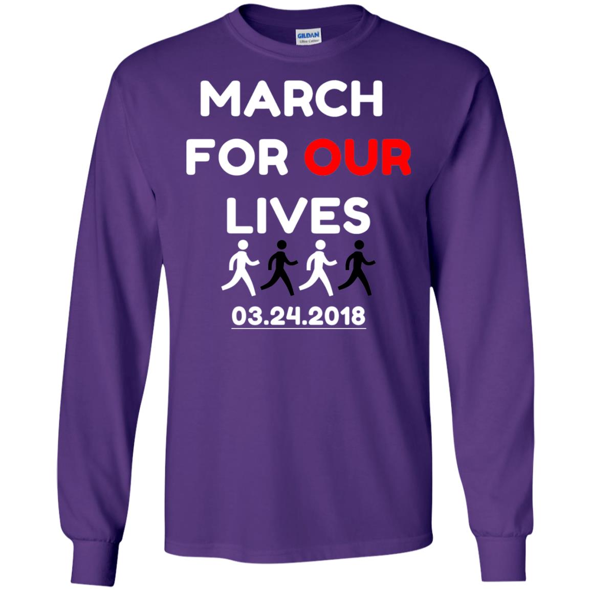 March For Our Lives Gun Control T-shirt Purple