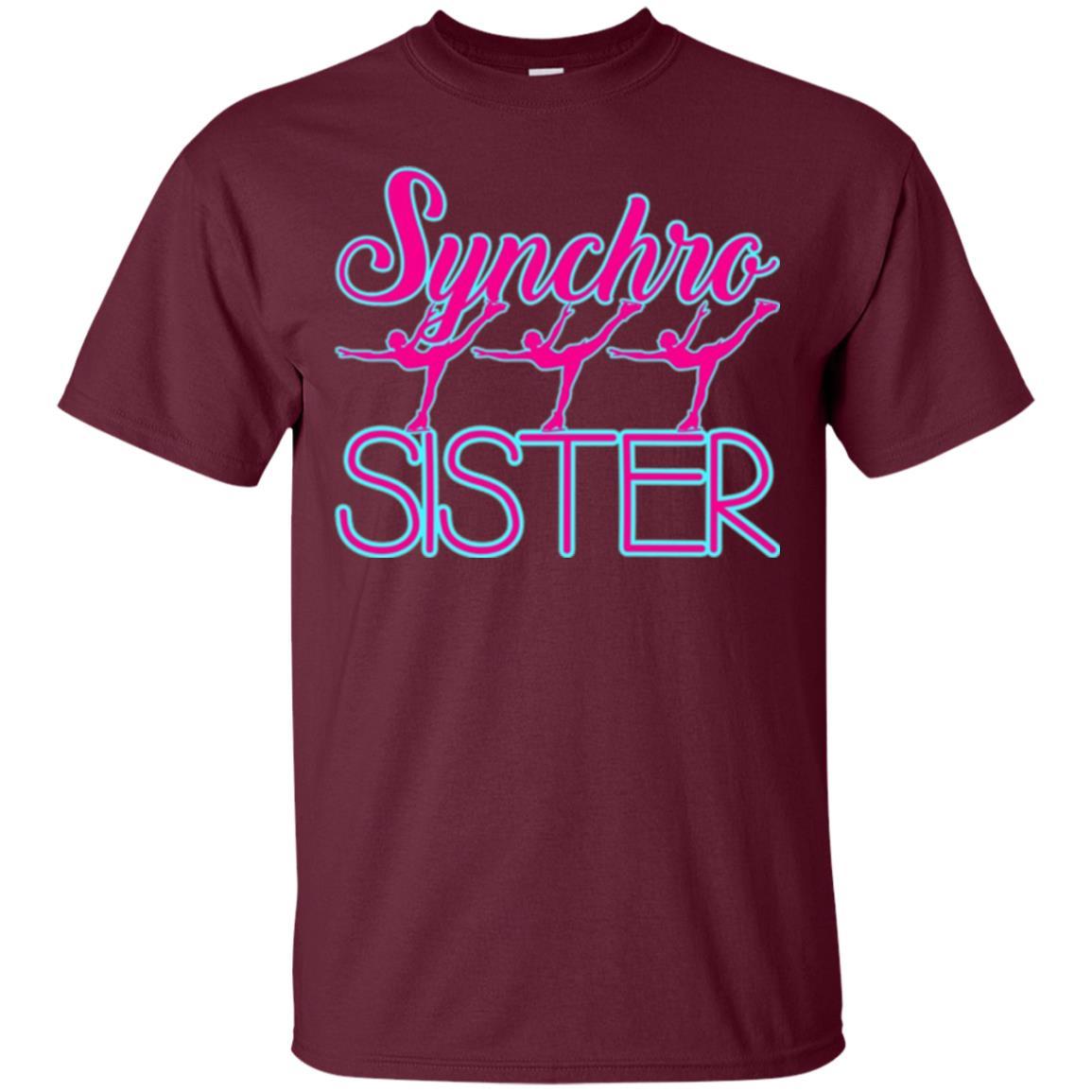 Synchronized Skating T-shirt Synchro Sister Maroon