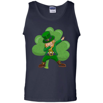 Funny Dabbing Leprechaun Shirt St Patricks Day T-shirt Navy